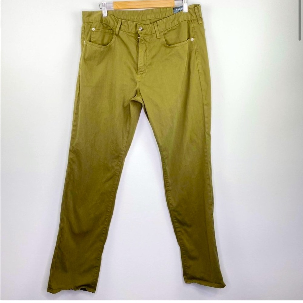 Bonobos Green Straight Leg Cotton Blend Pants 36